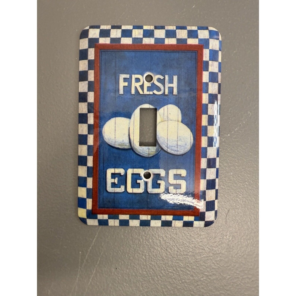 Primitive Country Folk Art - Fresh Eggs - Light Switch Cover Plate #17
